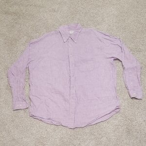 Brooks Brothers Men's Purple Linen Shirt